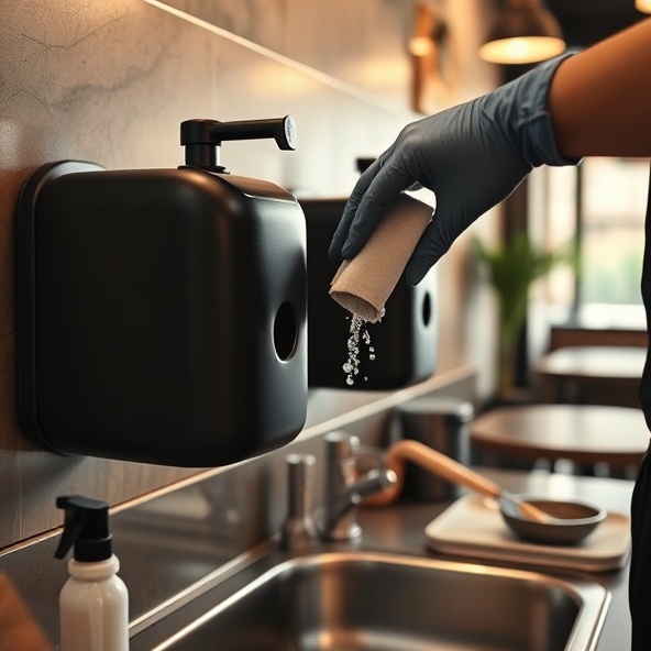 czarne dozowniki do mydła