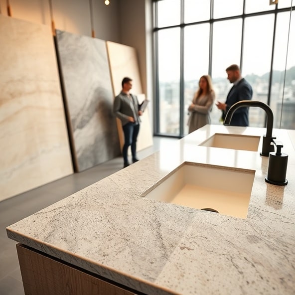 blaty kwarcytowe do łazienki warszawa