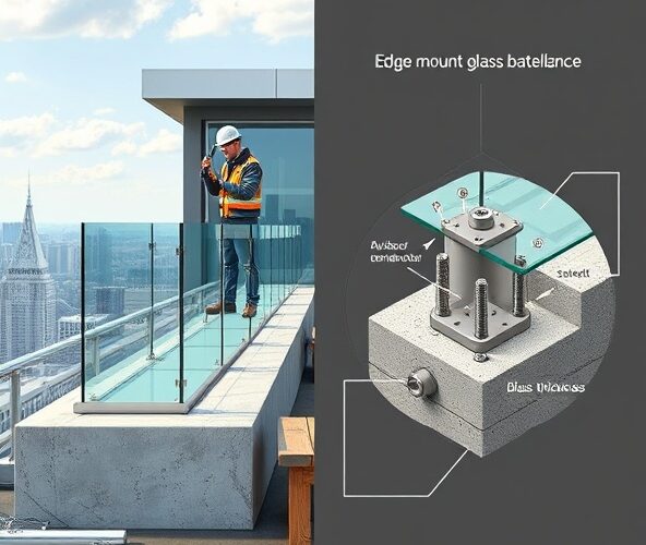 Jak mocować balustrady szklane na krawędzi stropu zgodnie z przepisami?