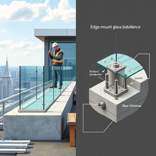 balustrady szklane mocowanie