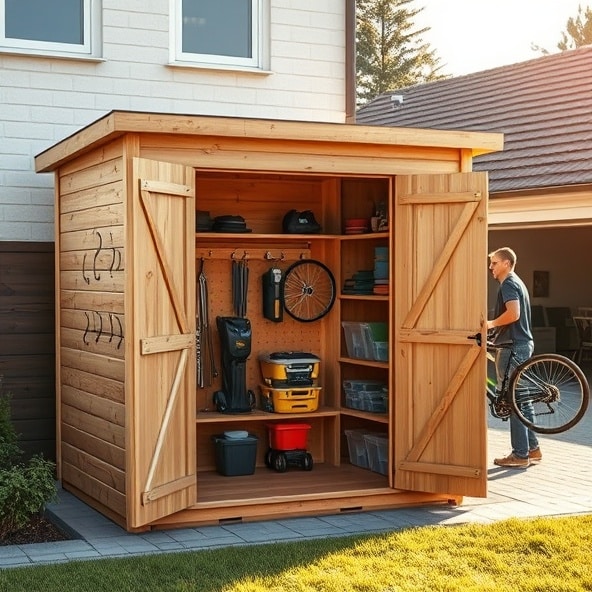 komórka ogrodowa drewniana