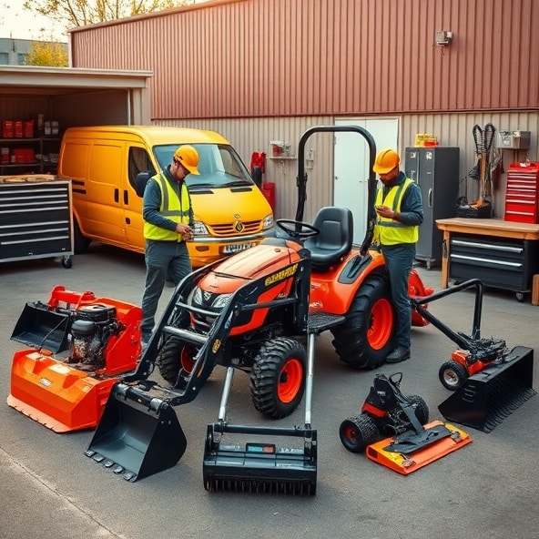 mini ciągniki osprzęt