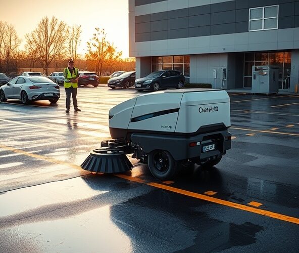 Czy myjka samojezdna realnie zmniejszy koszt roboczogodzin przy sprzątaniu parkingu firmowego?