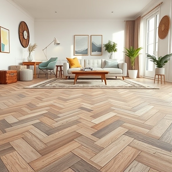 panele winylowe jodełka