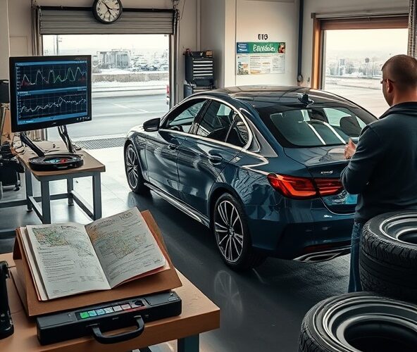 Jak długo ustawia się zbieżność w Chorzowie przy zmianie felg i opon przed długą trasą?