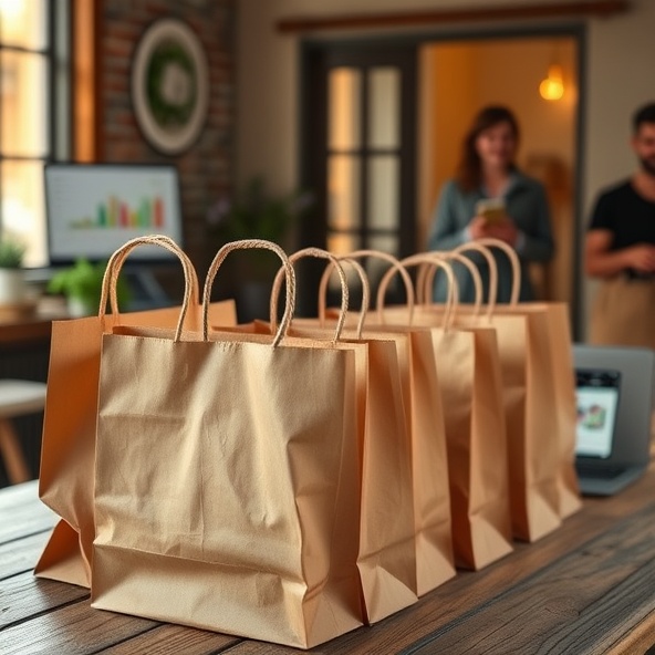 torby papierowe brązowe z uchwytem skręcanym